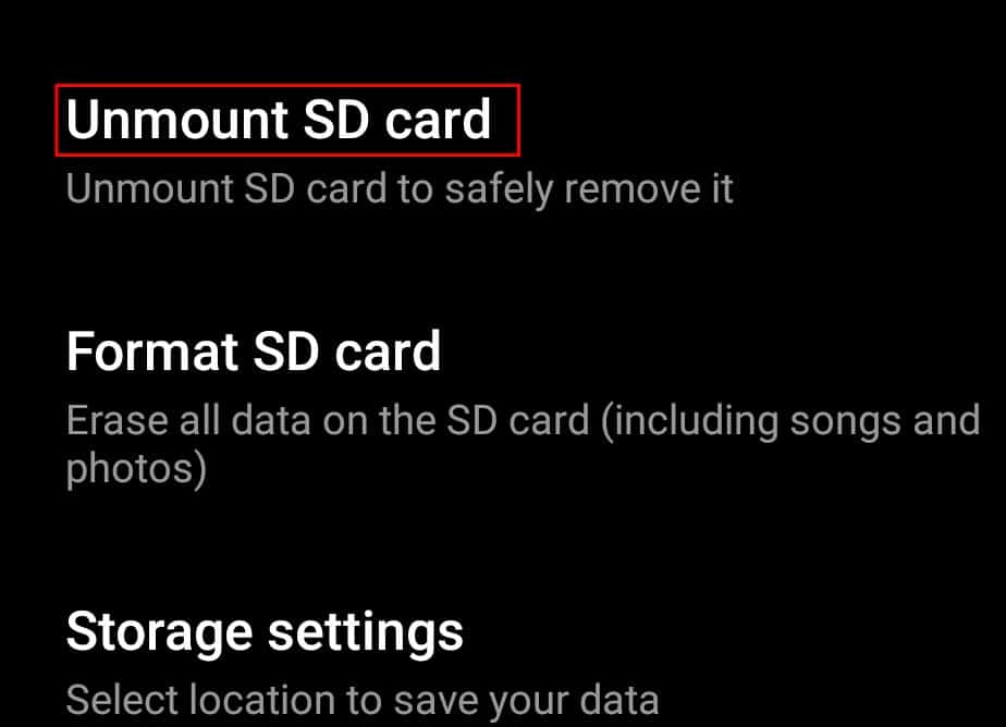 unmount-sdcard