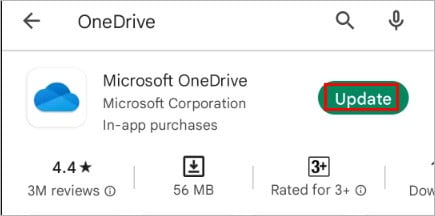 update-onedrive-android