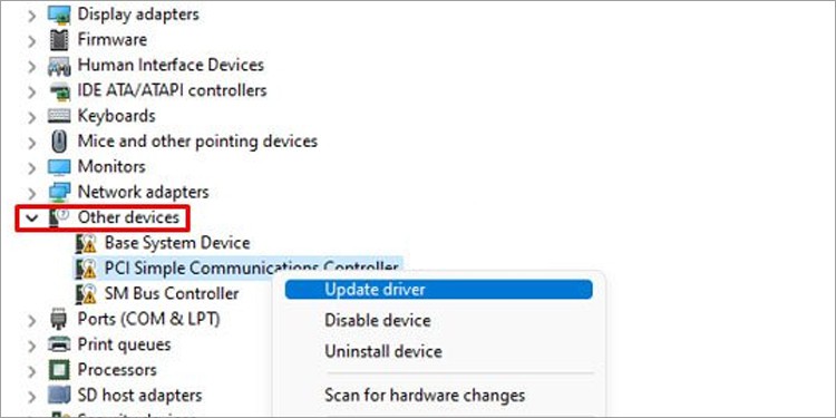 pci device driver missing windows 7