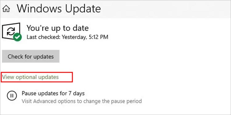 view-optional-updates