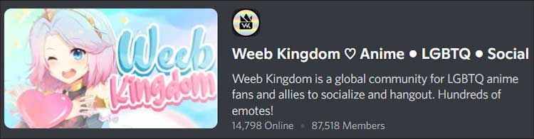 15 Best Discord Servers to Find Friends 14 weeb-kingdom