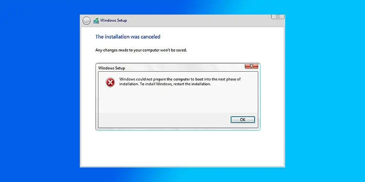 Fix: Windows Could Not Prepare the Computer to Boot