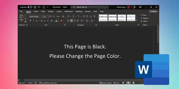 Why is My Word Document Black? How to Fix it