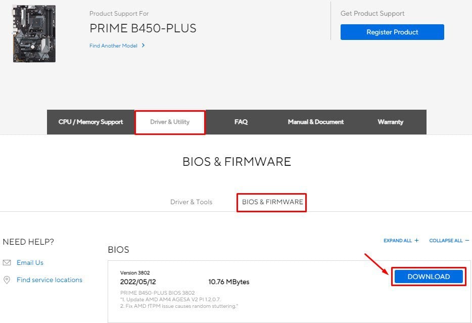 BIOS download