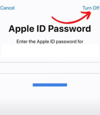 Tap on Turn Off