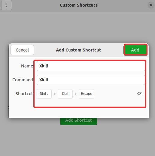 Custom Shortcut