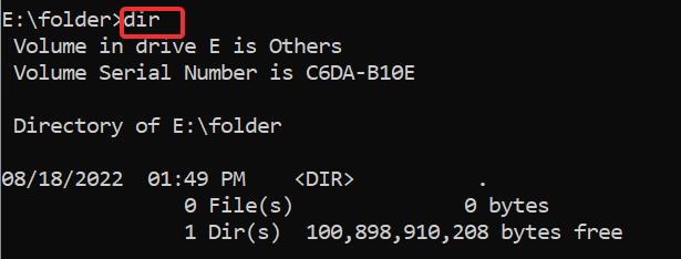 Dir command