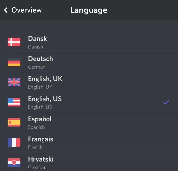 Discord-select-language-mobile