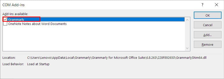 Enable-grammary-add-ins