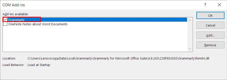 Enable-grammary-add-ins