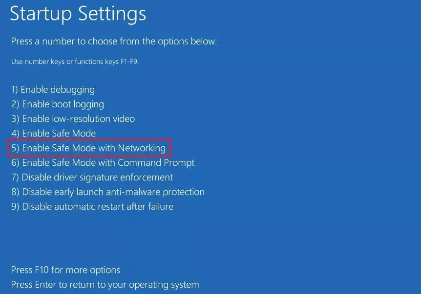 Enable-safe-mode-with-networking
