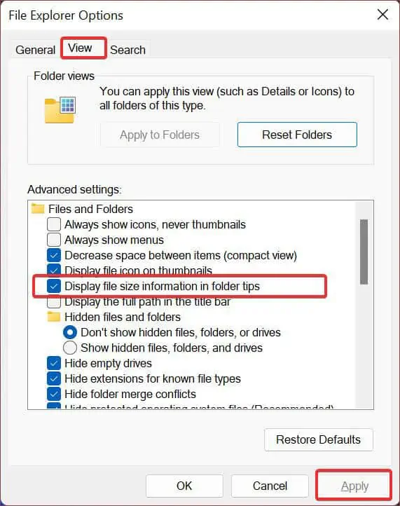 Folder-options