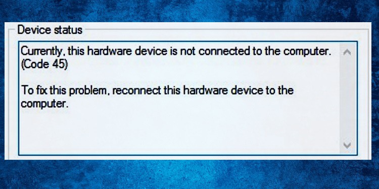 Hardware device is not connected