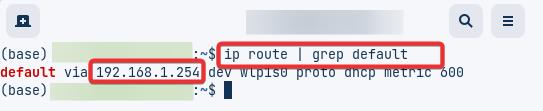 IP of router from linux terminal