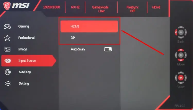 Input-source-selection