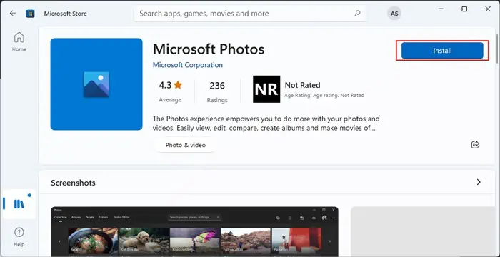 Install-Microsoft-Photos