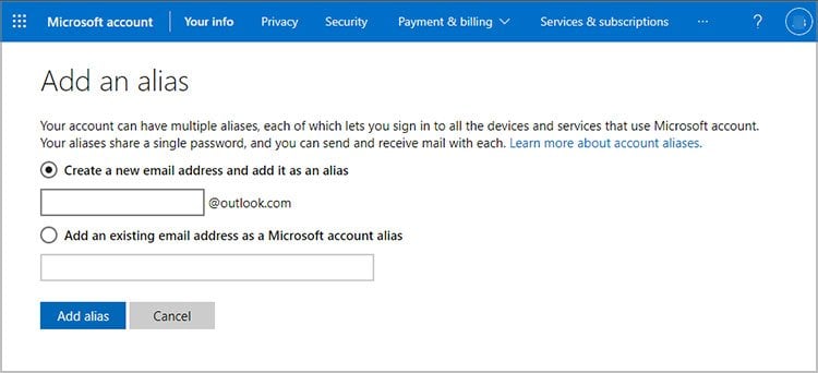 Microsoft-Account-Alias