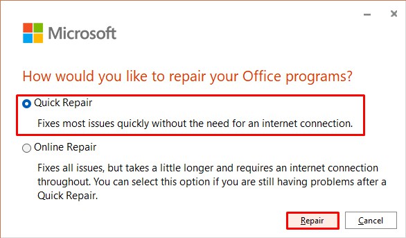 Quick-repair-office