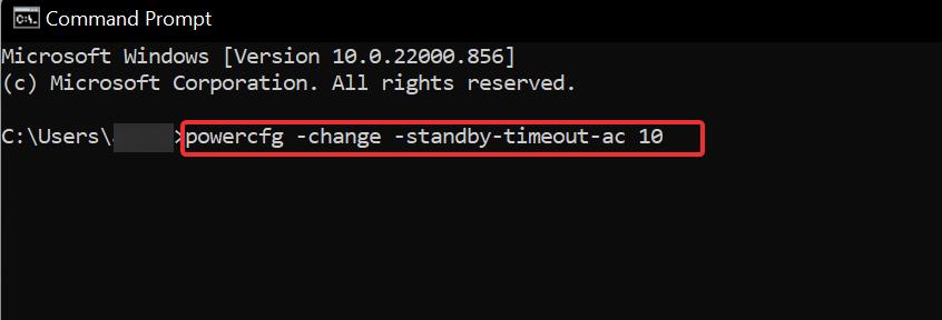 Sleep settings in cmd