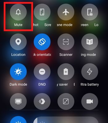 Tap Mute to turn off sounds