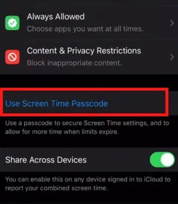 Tap-on-Use-Screen-Time-Passcode