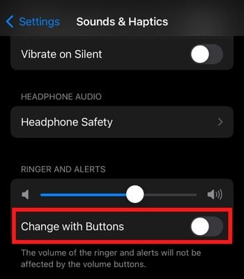 Toggle off Change with Buttons