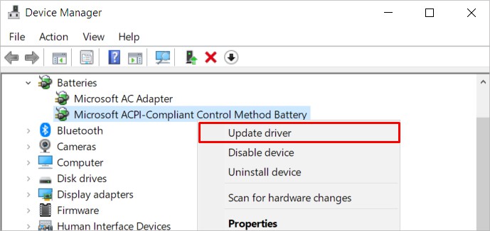 Update-battery-driver