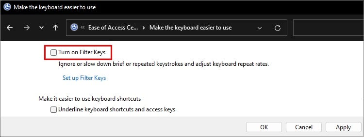 Windows-Ease-Of-Access-Disable-Filter-Keys