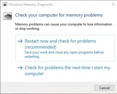 Windows-Memory-Diagnostic-Restart