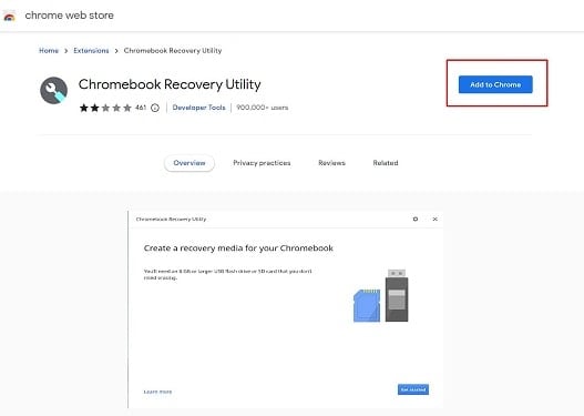 add chromebook recovery utility to chrome