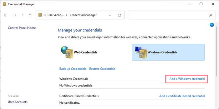 add-windows-credential