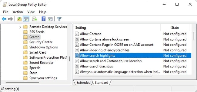 allow-search-highlights-group-policy