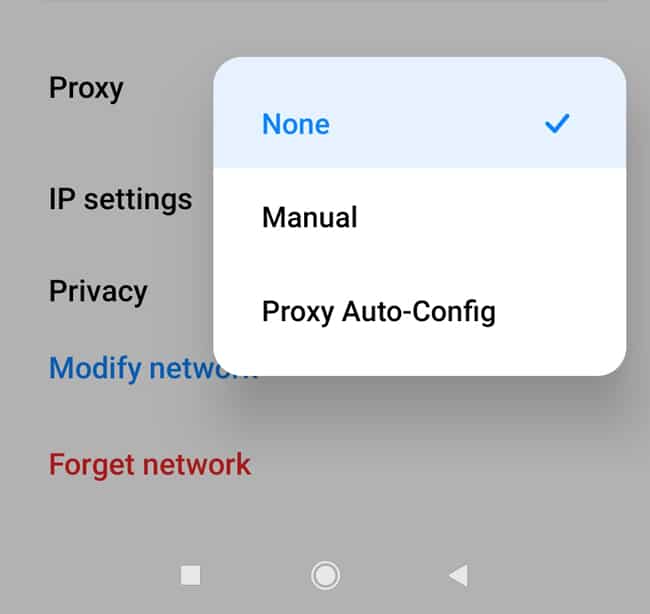 android-proxy-settings