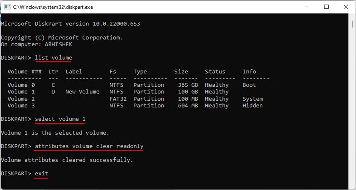 attributes-disk-clear-readonly