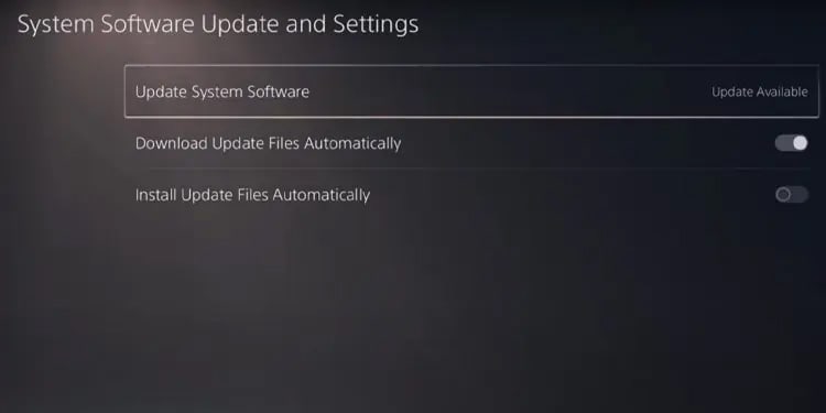 automatic updates ps5
