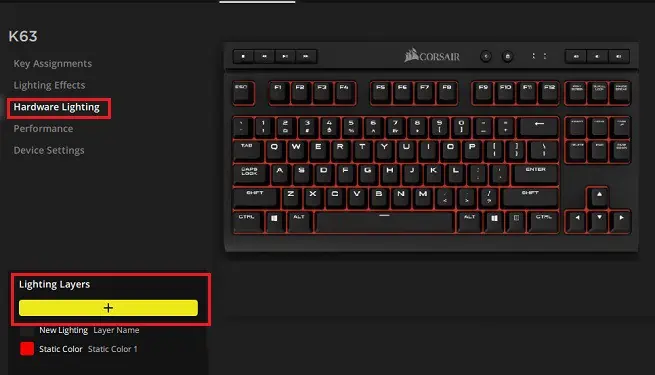 change-hardware-lighting-in-corsair-icue
