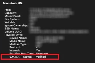 check drive status mac
