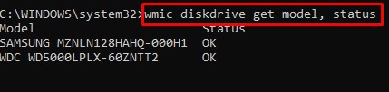 check drive status