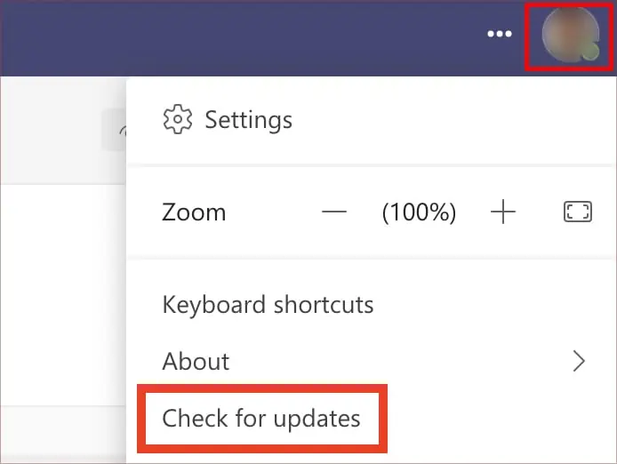 Fix: Microsoft Teams Not Ringing on Outgoing or Incoming Calls 26 check-for-updates-in-teams