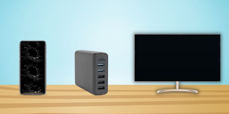 connect phone and tv using usb hub