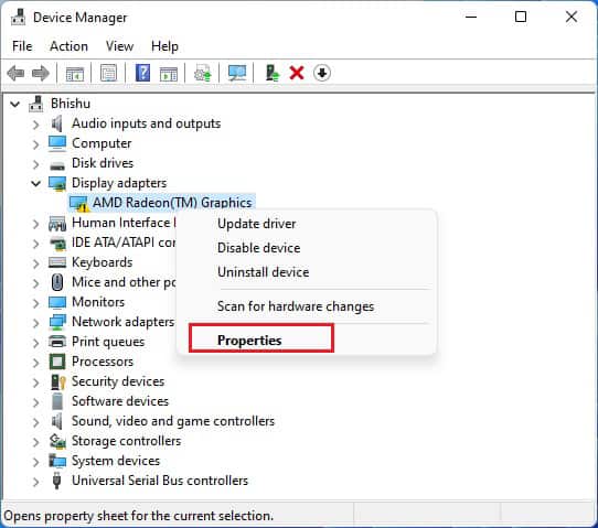 corrupted device driver properties