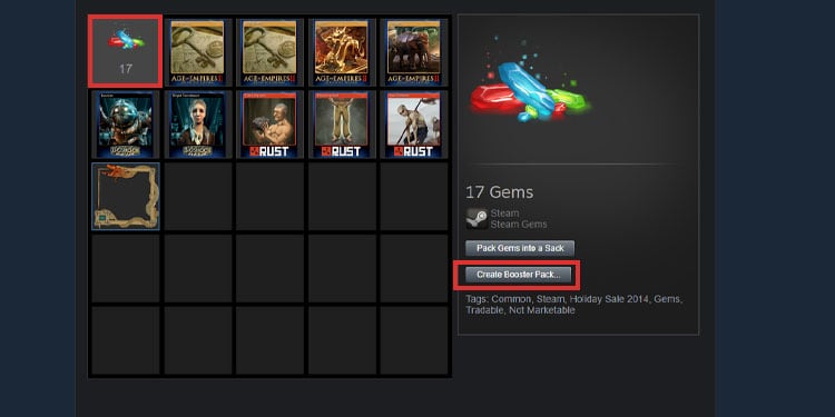 create booster pack 