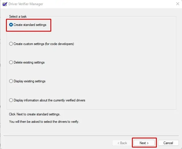 create-standard-settings-driver-verifier-settings