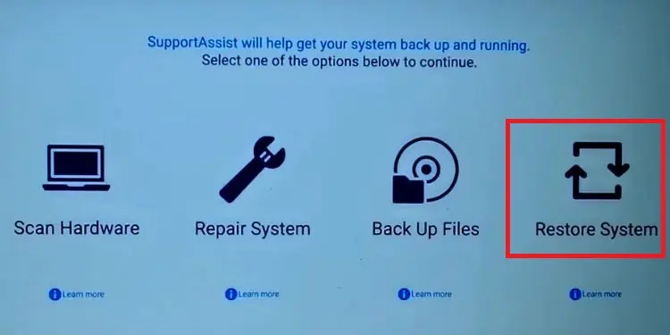 How to Factory Reset Laptop Without Password (in 3 Ways) 38 dell-choose-restore-system