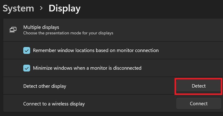 detect other display