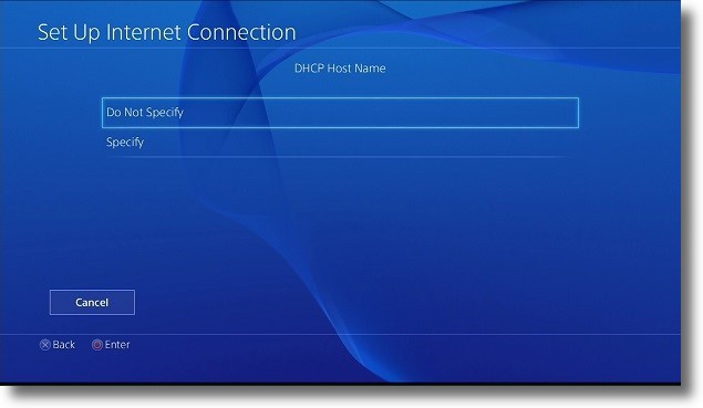 dhcp-host-name-do-not-specify-ps4