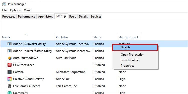 disable