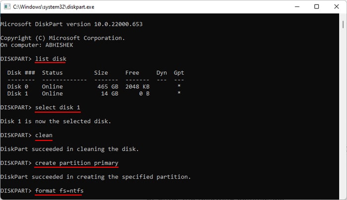 diskpart-format-disk