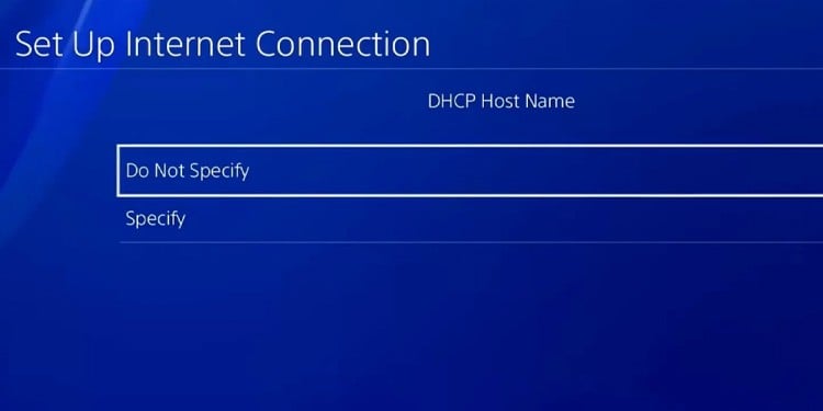 Do Not Specify on DHCP