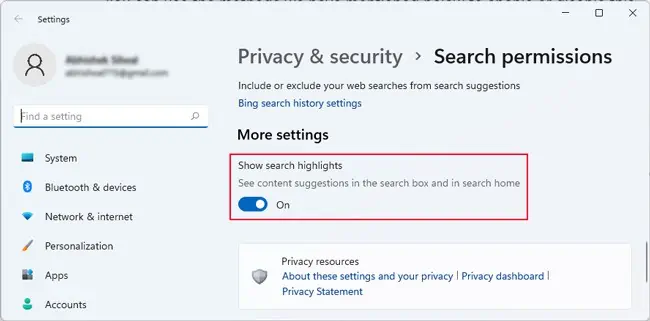 enable-disable-search-highlights